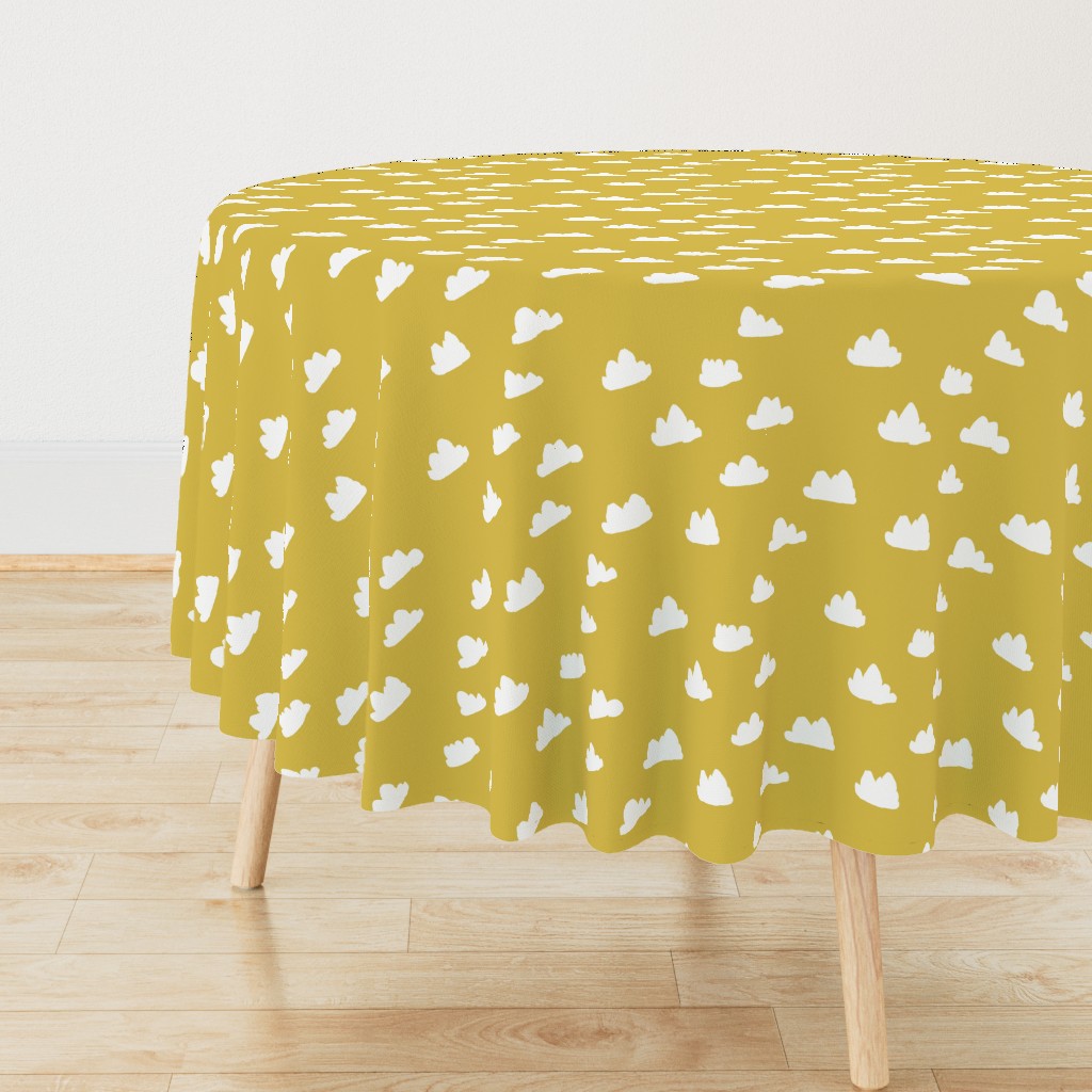 clouds // mustard cool gender neutral mustard yellow cloud design for baby