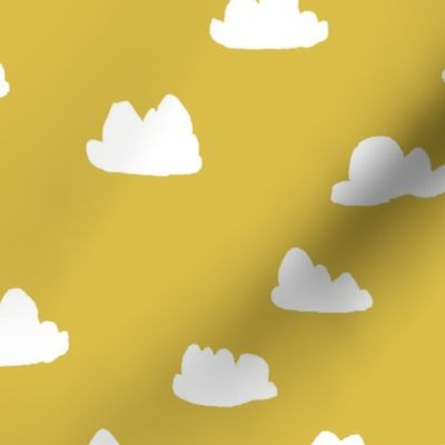 clouds // mustard cool gender neutral mustard yellow cloud design for baby