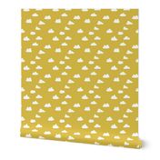 clouds // mustard cool gender neutral mustard yellow cloud design for baby