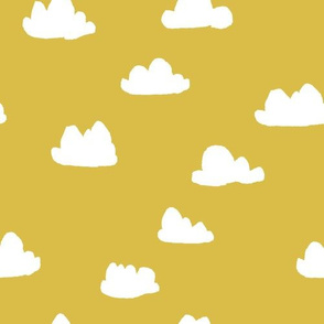 clouds // mustard cool gender neutral mustard yellow cloud design for baby