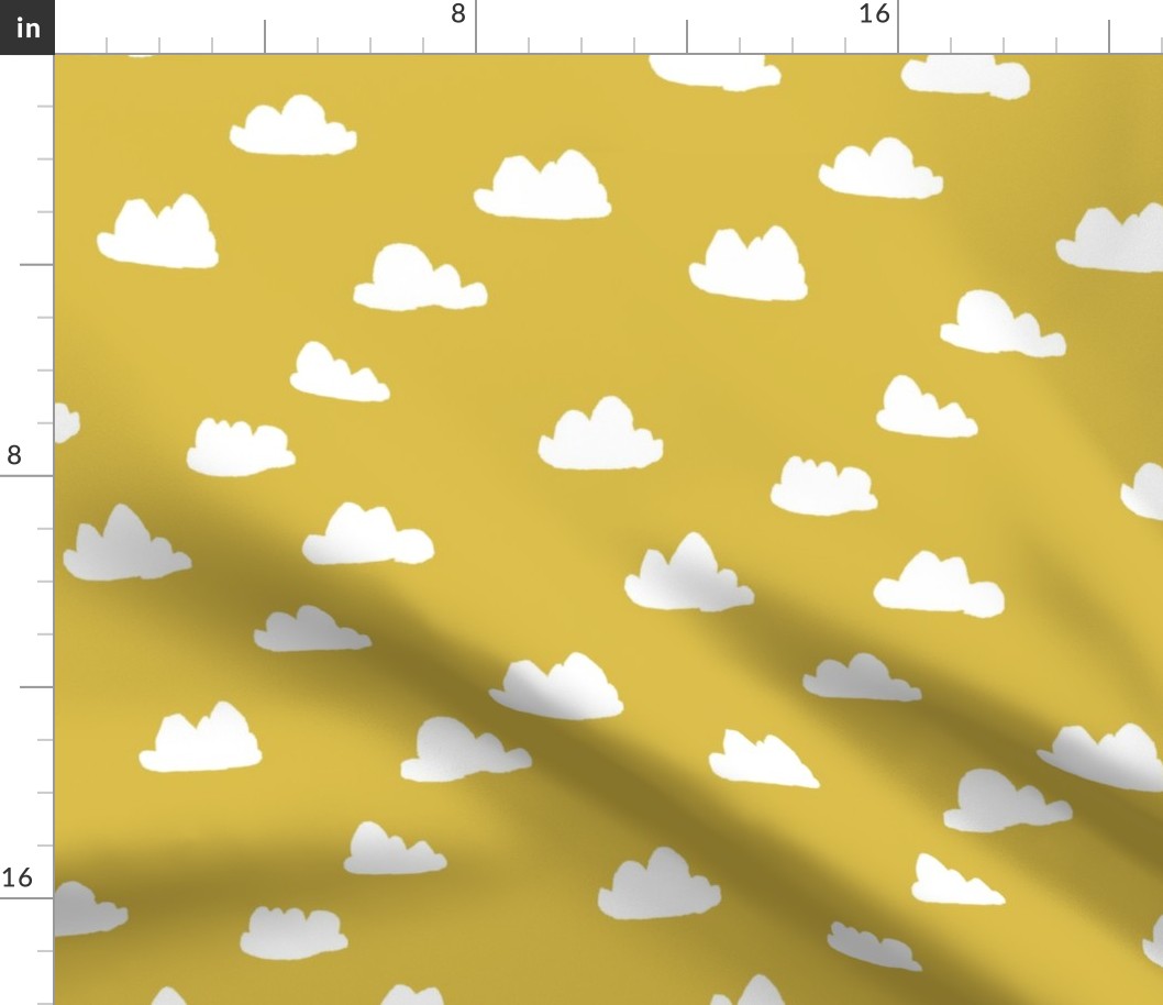 clouds // mustard cool gender neutral mustard yellow cloud design for baby