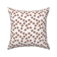 Daisies & Spots - minimalust girly viintage boho summer coral on white