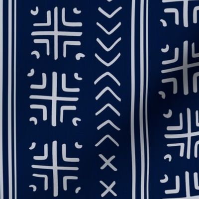 Mud Cloth Criss-Cross // Navy Blue