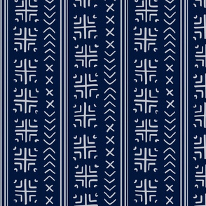 Mud Cloth Criss-Cross // Navy Blue