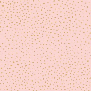 Little cheetah baby animal print minimal small speckles and spots abstract wild cat fur mustard on pink blush