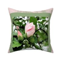 Rose of Sharon mini quilt pillow