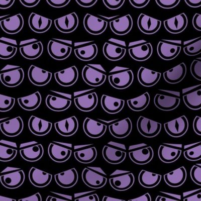 Spooky Halloween Creatures Eyeballs Purple