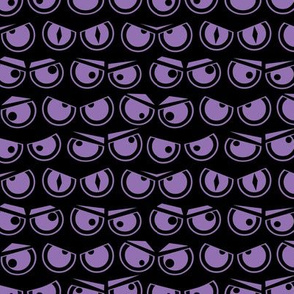 Spooky Halloween Creatures Eyeballs Purple