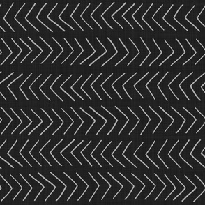 Mud Cloth Chevrons // Charcoal