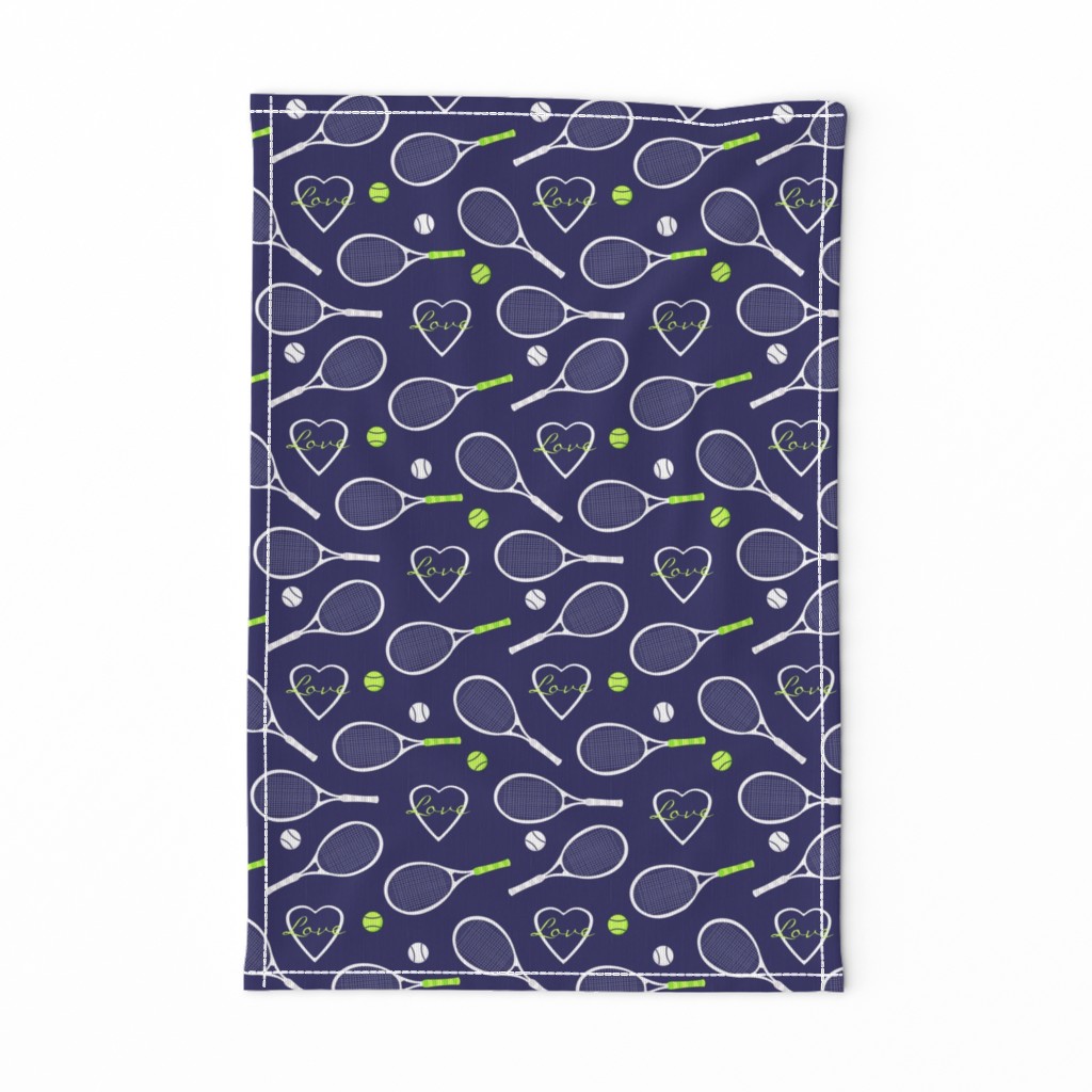 Tennis Love Pattern Blue