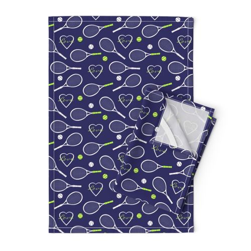 Tennis Love Pattern Blue