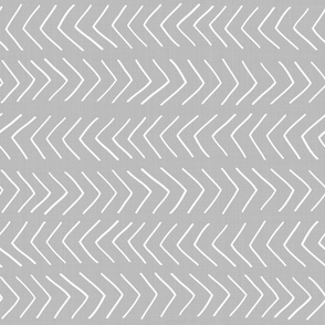 Mud Cloth Chevrons // Grey