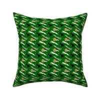 Dashing Whippets small repeat - green