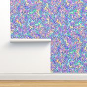 unicorn color psychedelic waves