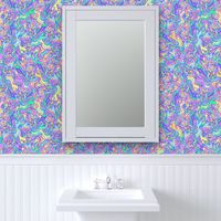 unicorn color psychedelic waves