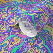 unicorn color psychedelic waves