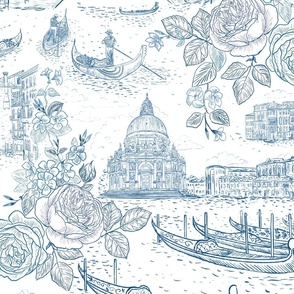 Toile De Venezia Fabric, Wallpaper and Home Decor | Spoonflower