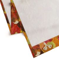 Foxes Hiding in the Fall Leaves -Autumn Fox - Large Scale