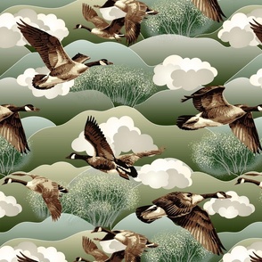 Canada Geese Large Scale