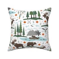 canadian woodland tribe animals - white