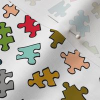 puzzle pieces - rainbow
