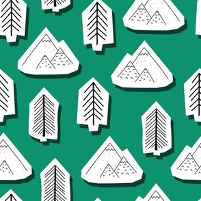 Tree and Mountain Stickers