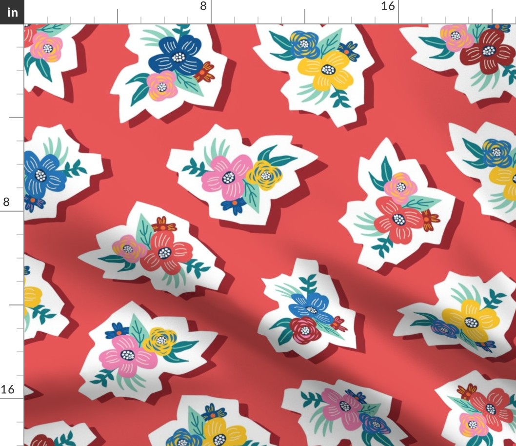 Flower Papercut  Stickers - Large Scale