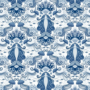 Meditating Mermaid Toile Small