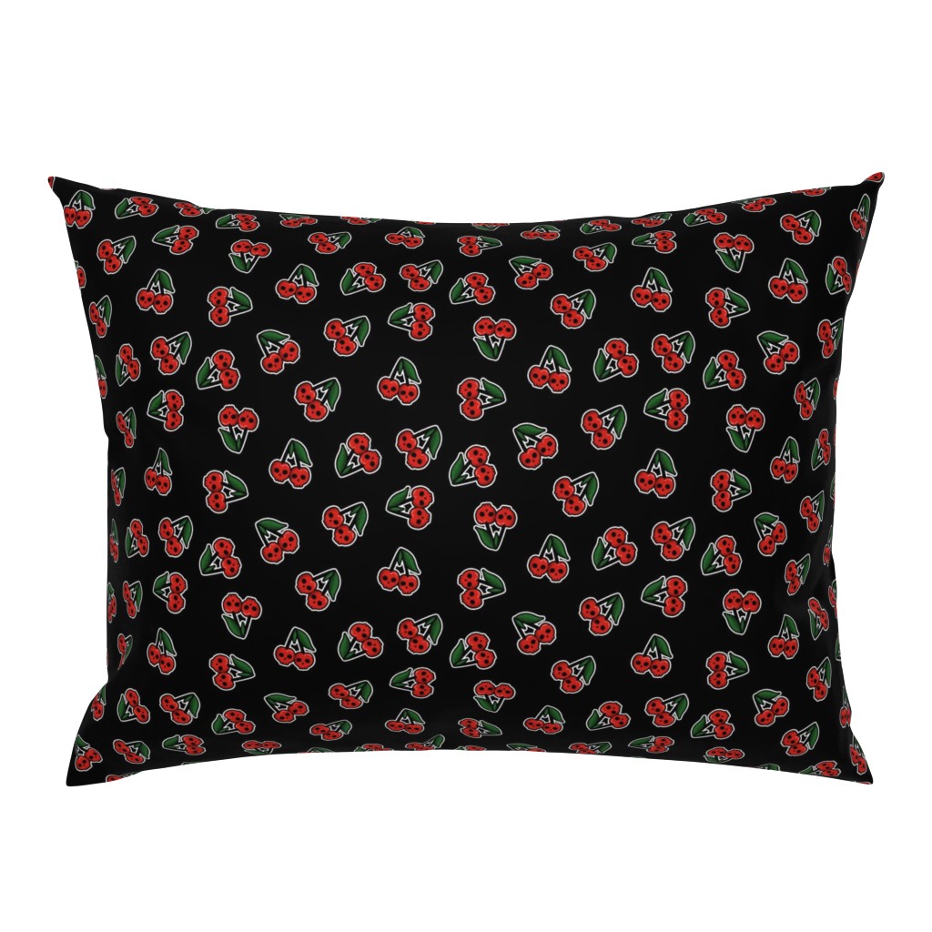 Cherry skulls - black