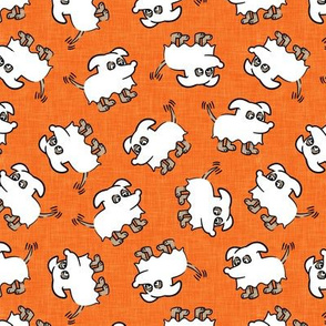 ghost dog - orange 2 - halloween dogs - ghost - LAD20