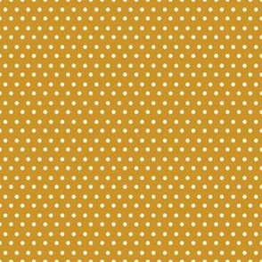 Gold with White Polka Dots