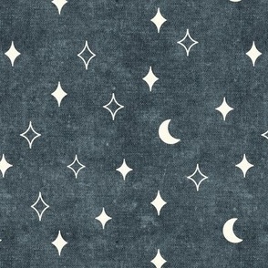 moon and stars - stone blue - LAD20
