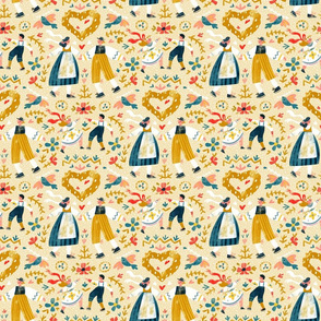 Midsommar dance in Mustard yellow Small