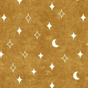 moon and stars - mustard - LAD20