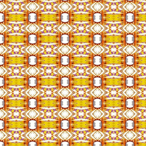 Tie-Dye Yellow and Orange with Gray Abstract Design