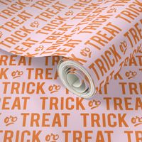 Trick or Treat - orange on pink - halloween - LAD20