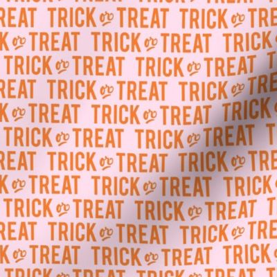 Trick or Treat - orange on pink - halloween - LAD20