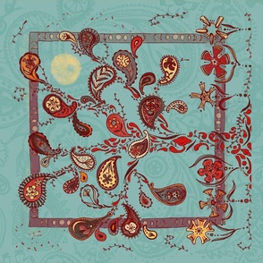 Paisley Tree of Life Handkerchiefs