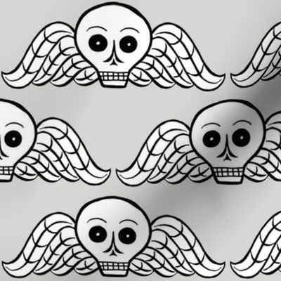 winged skull - large scale