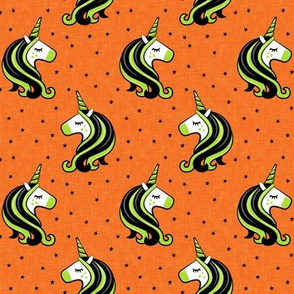 halloween unicorns - orange - LAD20