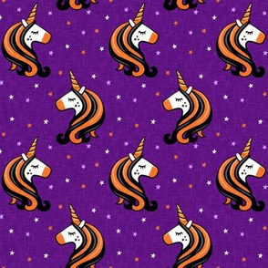 halloween unicorns - purple - LAD20