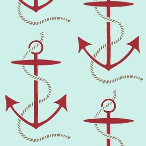 anchor - seafoam green - large scale