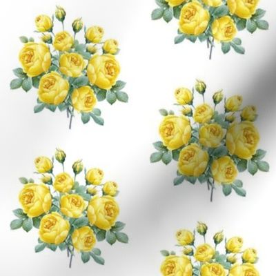 Yellow vintage rose bouquet (large) 