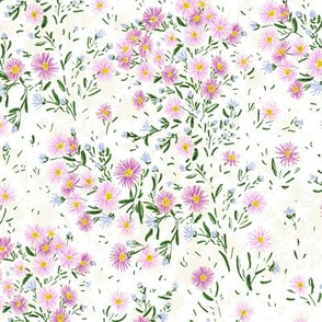 Northern Asters (white) 9”