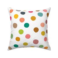 Mid Century Polka Dots on White - large