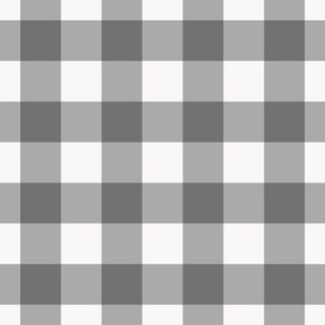 Buffalo Plaid gray white Large