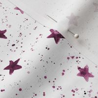 Marsala Moondust and stars - watercolor night sky with splatters and stars for modern nursery baby p306-15