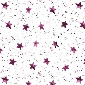 Marsala Moondust and stars - watercolor night sky with splatters and stars for modern nursery baby p306-15