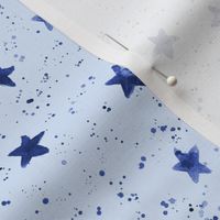 Moondust and stars - watercolor night sky with splatters and stars for modern nursery baby p306