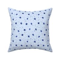 Moondust and stars - watercolor night sky with splatters and stars for modern nursery baby p306